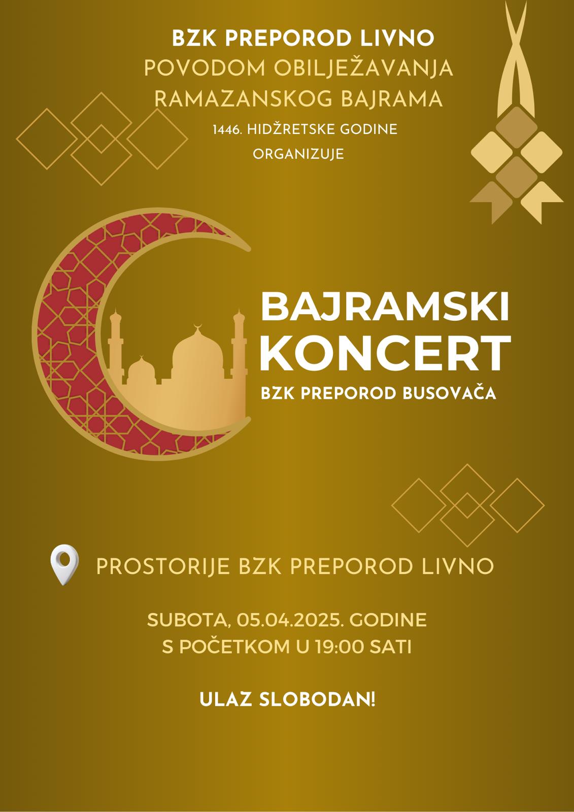 Plakat Bajramski Koncert