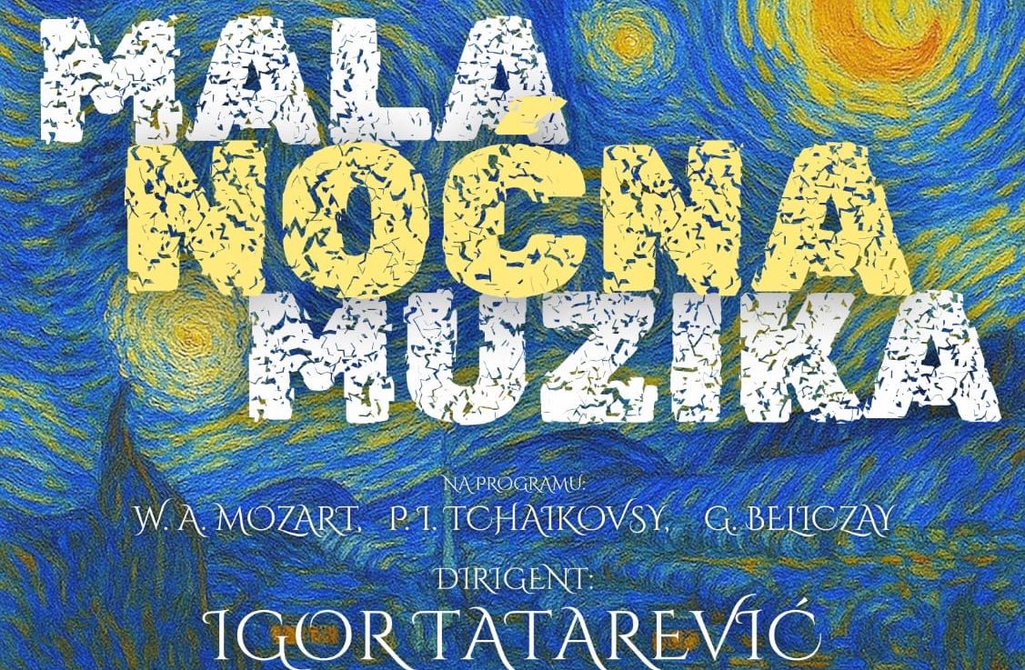 Plakat koncerta Mala noćna muzika