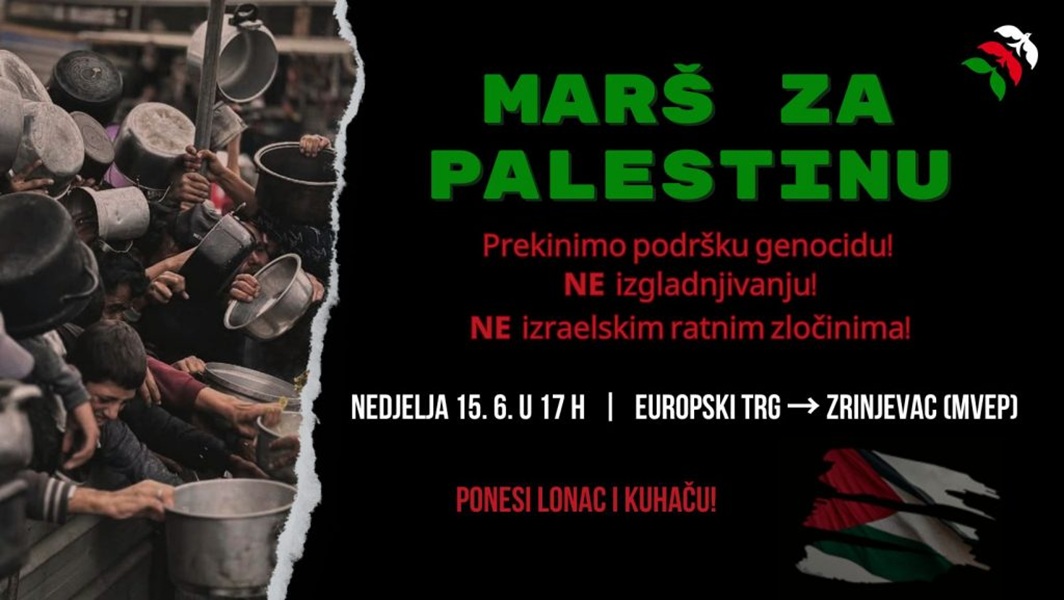 marš za gazu u zagrebu
