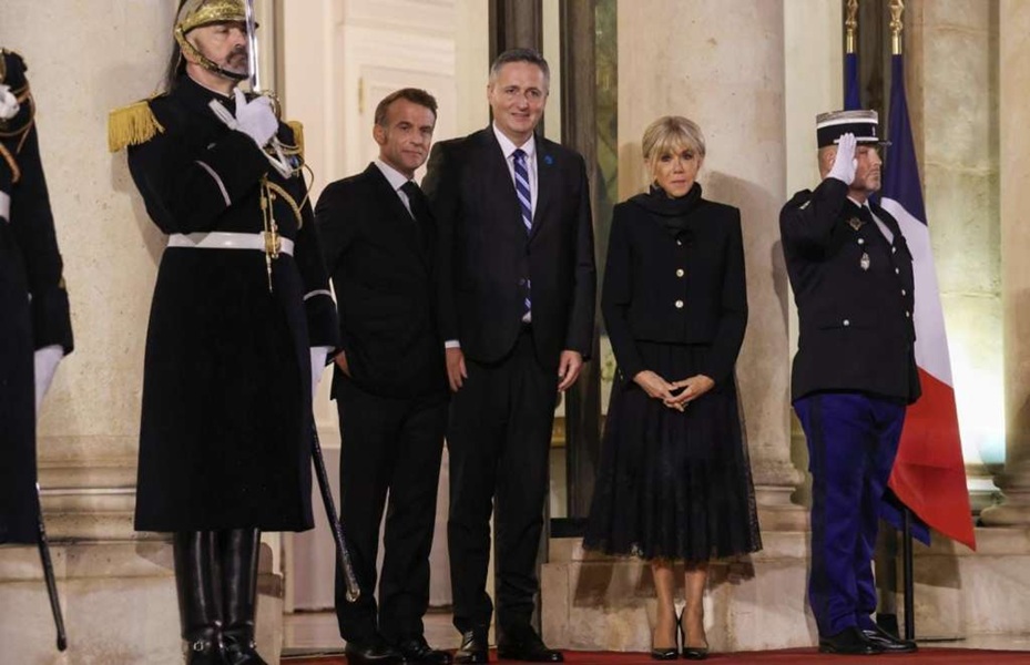 Bećirović u Jelisejskoj palati s Emmanuelom i Brigitte Macron
